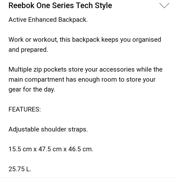 Reebok backpack - Picture 3 of 3